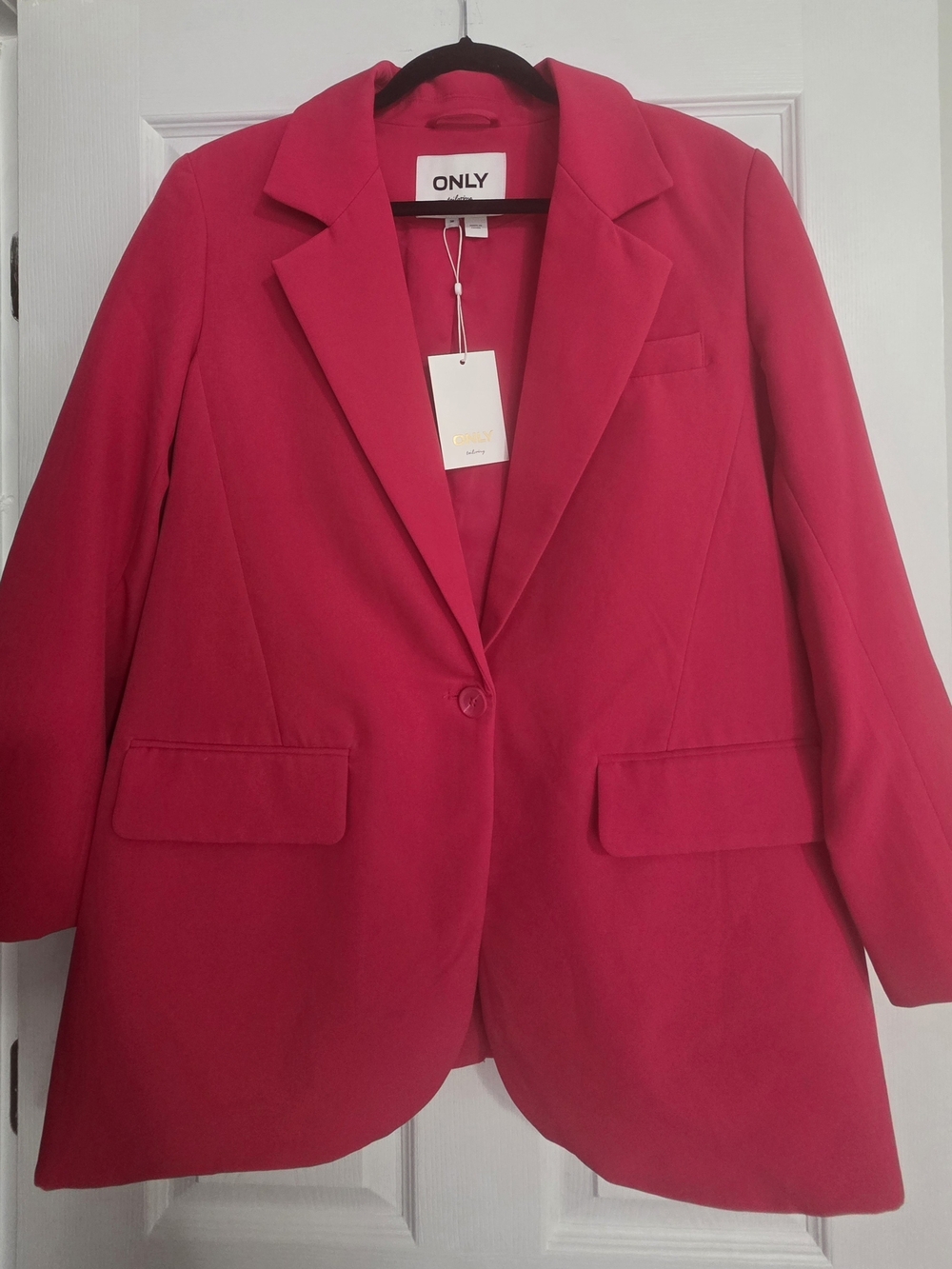 ONLY Women's Hot Pink Single-Button Blazer